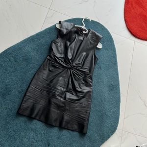 Zara real leather dress